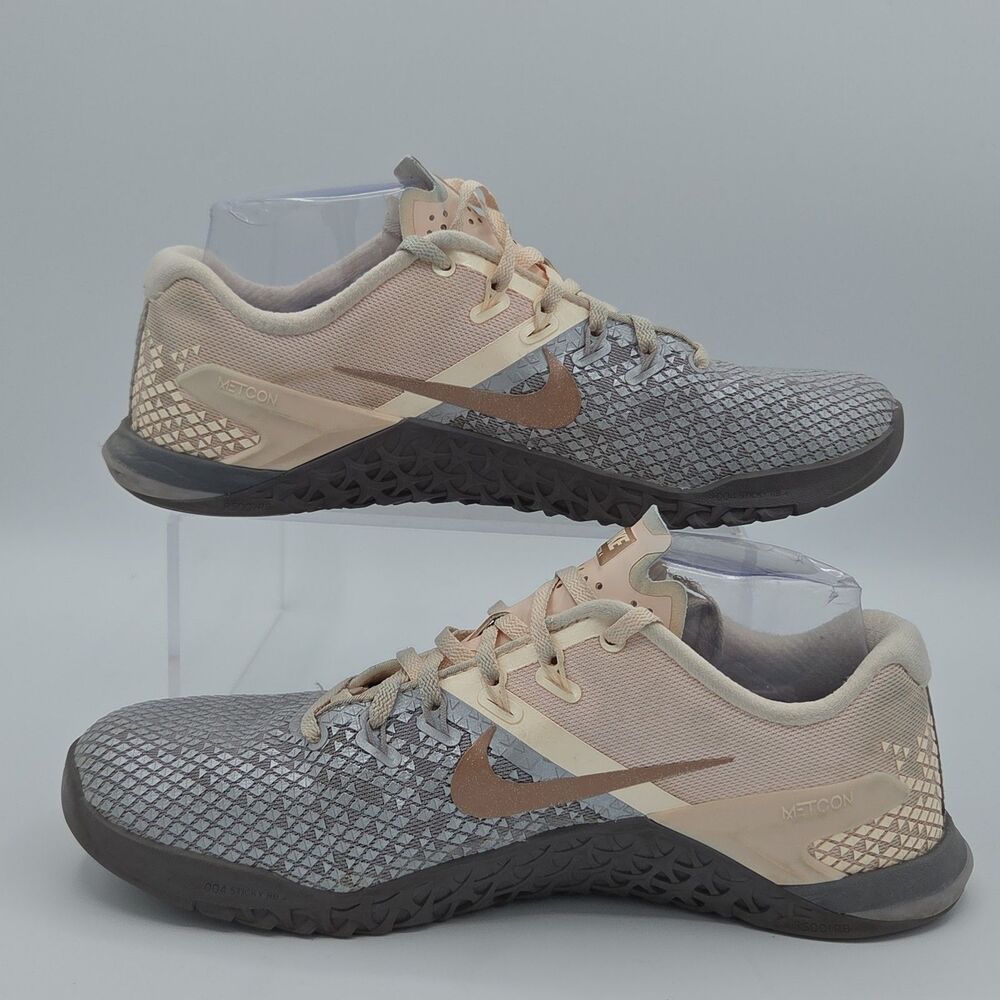 Nike Metcon 4 XD Women 10 Atmosphere Grey Rose Gold Metallic AV2252-001 Shoes - Picture 2 of 8